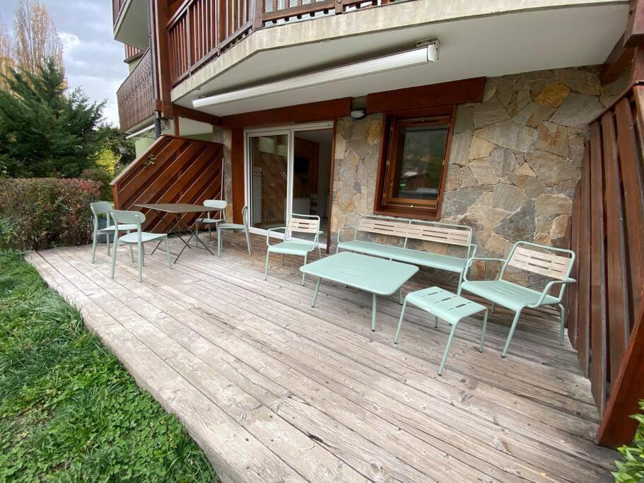 Appartement 4 Pers Grande Terrasse Vue Pistes Ski Saint-Chaffrey Exterior foto